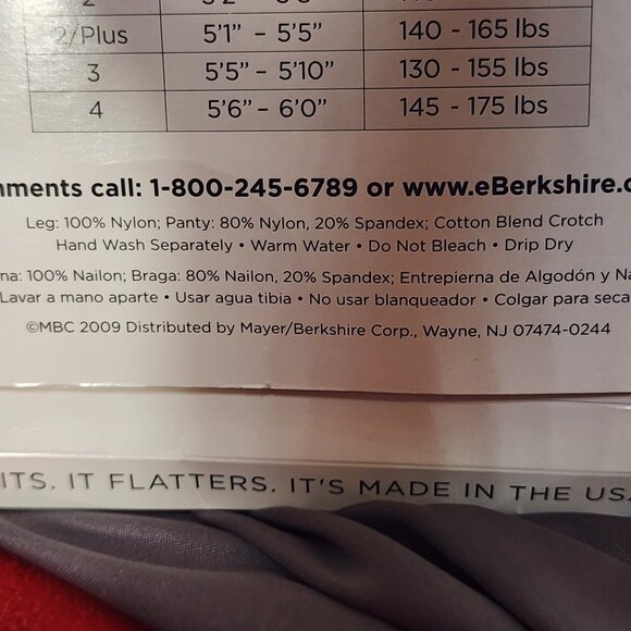 Berkshire Shimmers Platinum Ultra Sheer Control Top Nylon Span Cotton Pantyhose - Picture 13 of 16